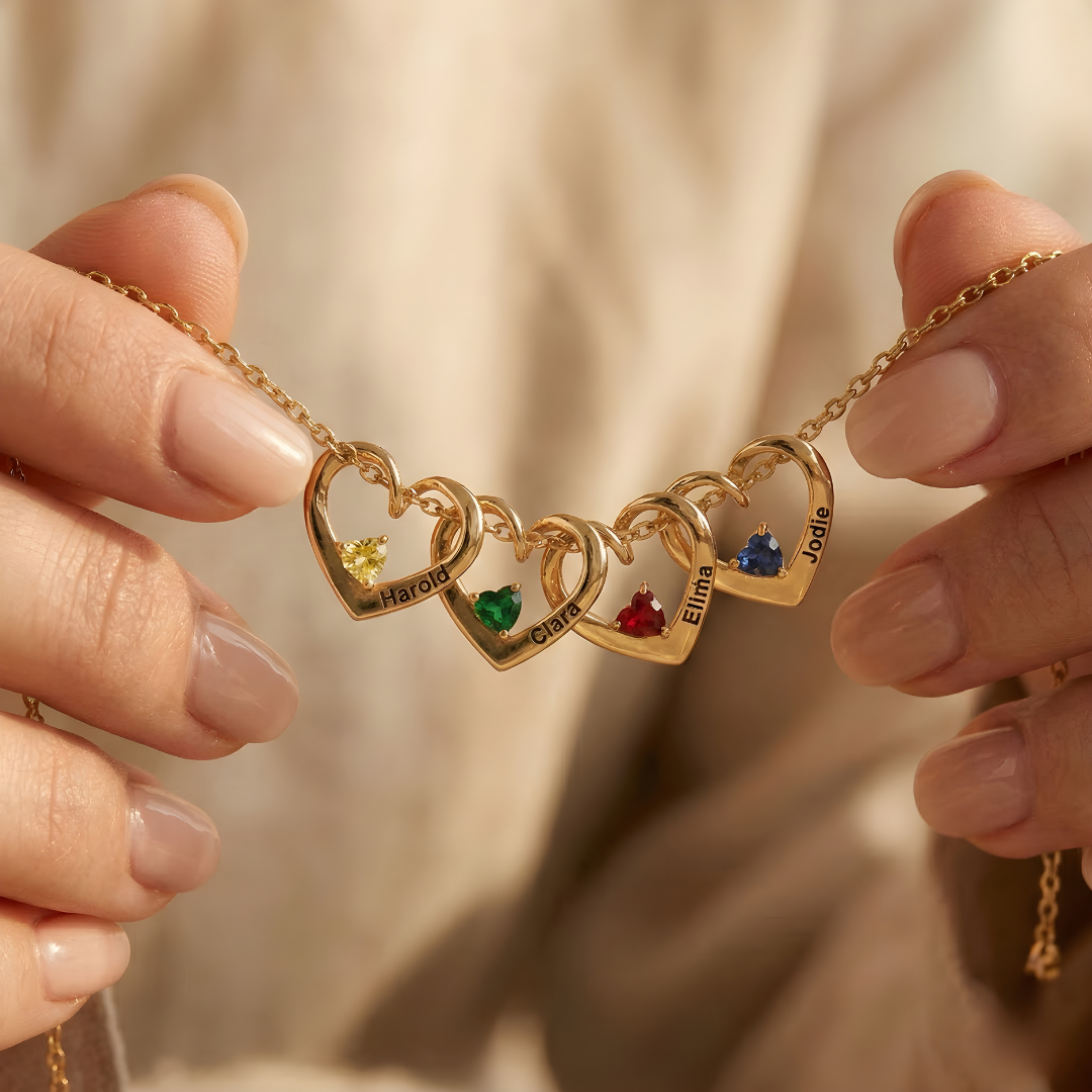 Collar Corazones Entrelazados - Amor y Amistad