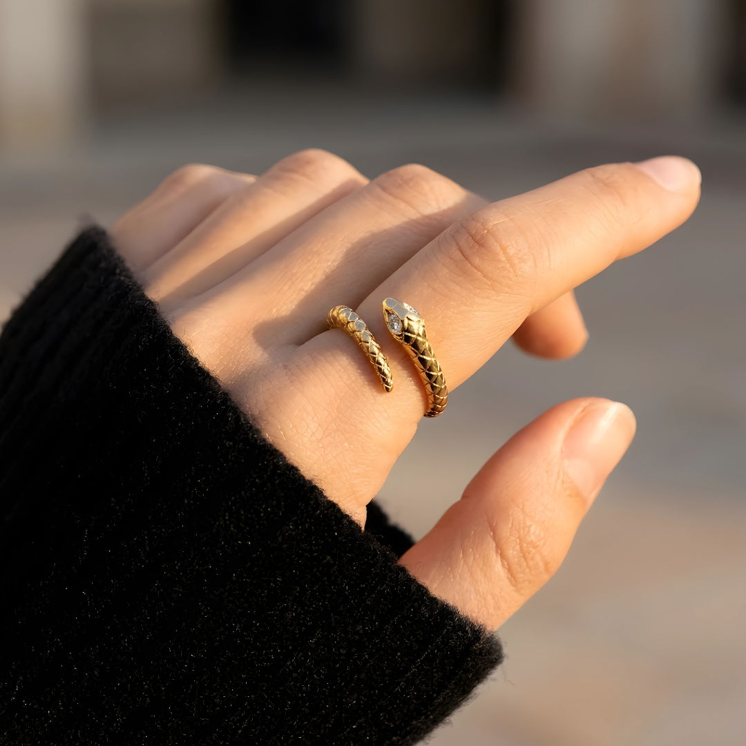 Anillo Serpiente Dorada