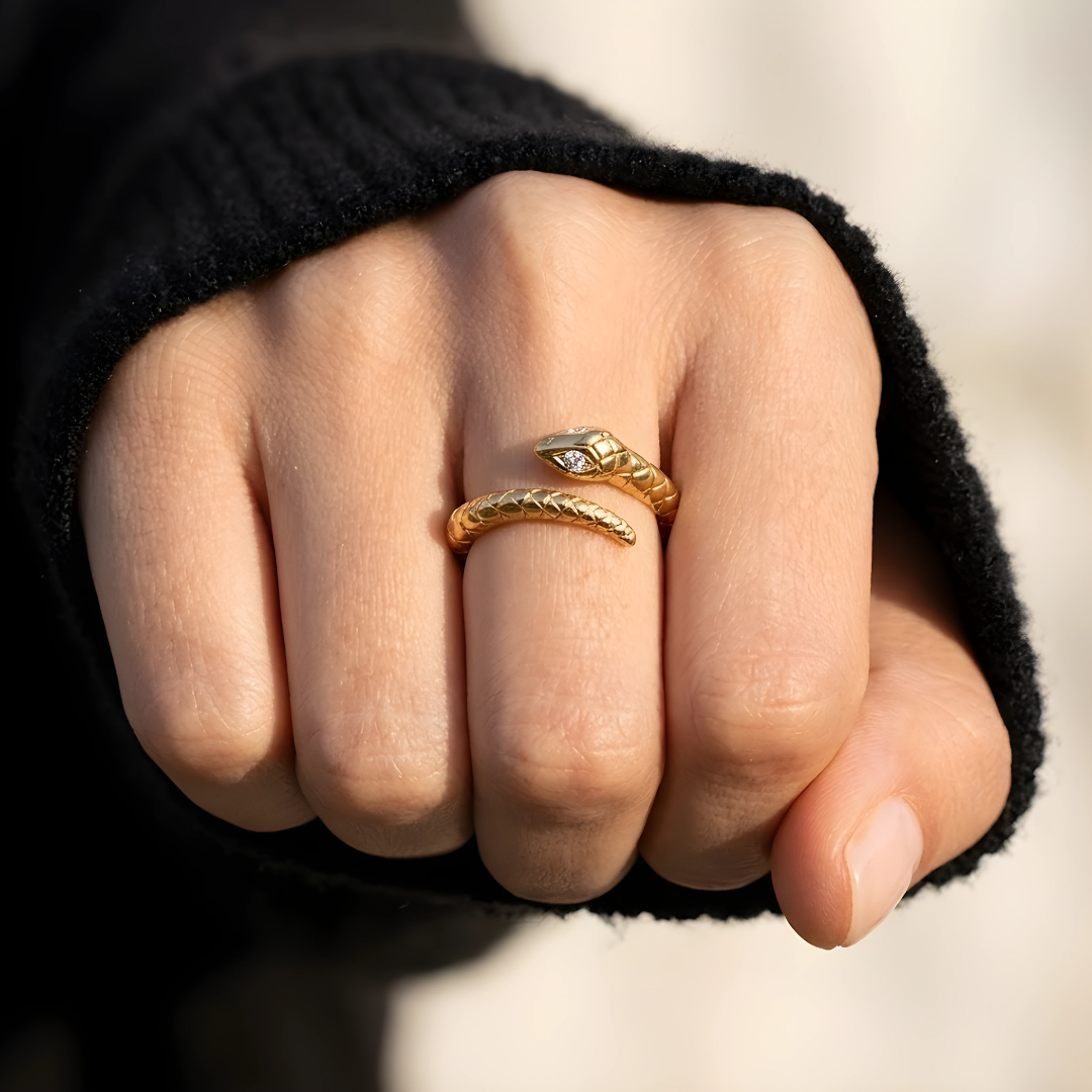Anillo Serpiente Dorada