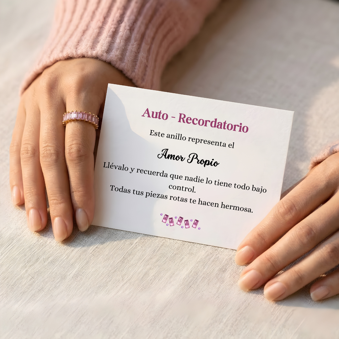 Anillo Crystal Esencia- Amor propio