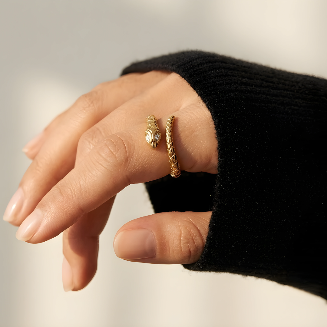 Anillo Serpiente Dorada