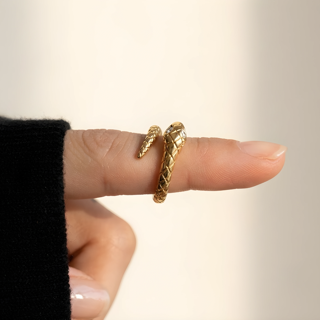 Anillo Serpiente Dorada
