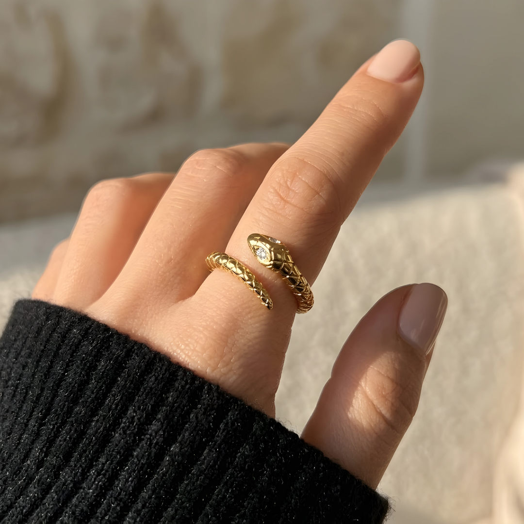 Anillo Serpiente Dorada