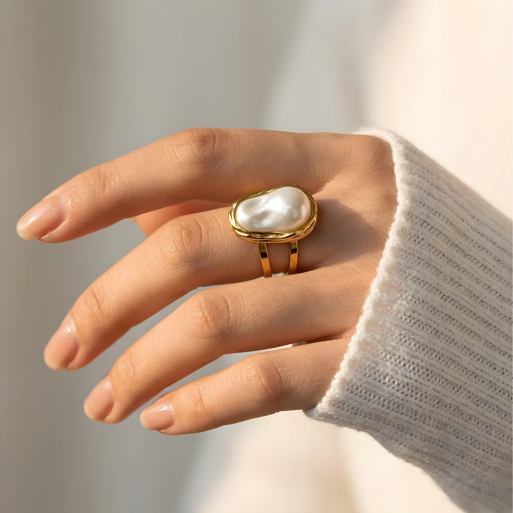 Anillo Perla Bianca