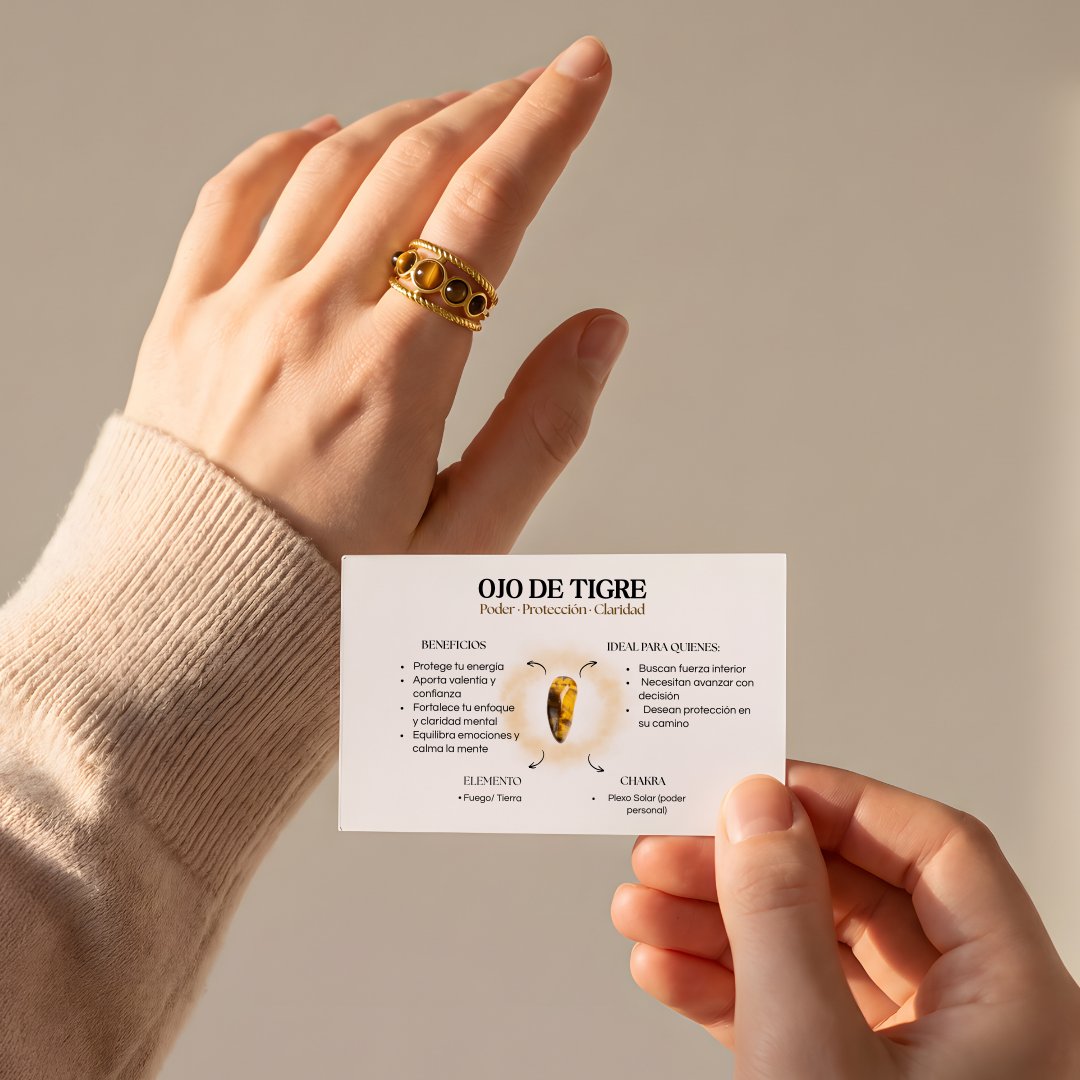 Anillo Amuleto- Ojo de Tigre