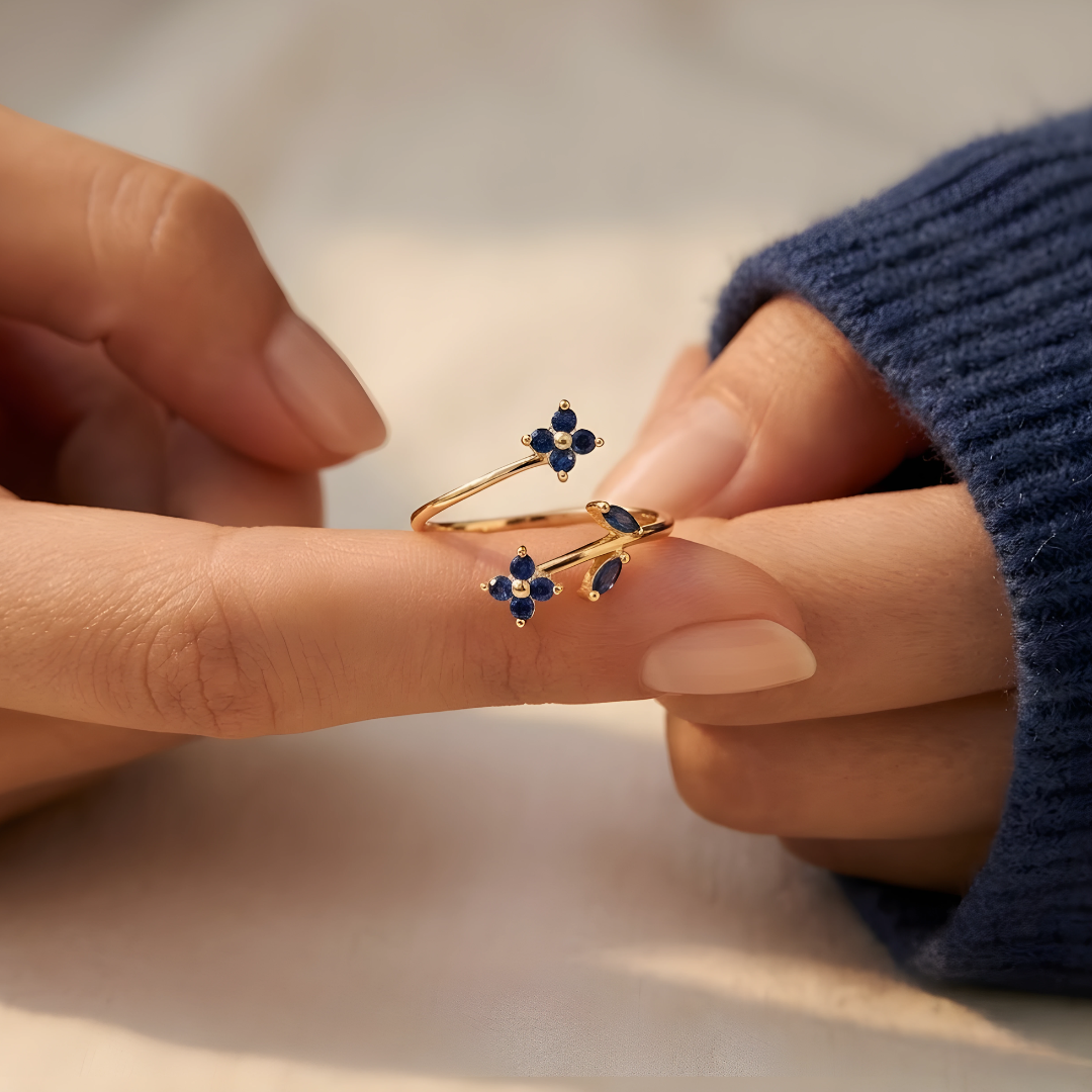 Anillo Flora Zafiro