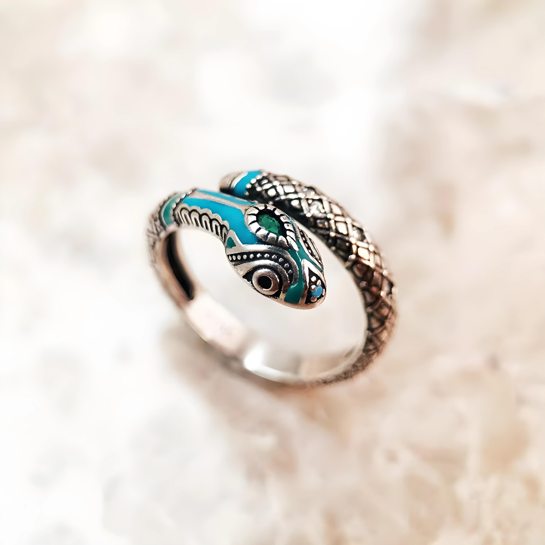 Anillo Serpiente Azul