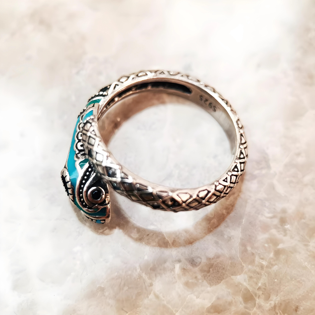 Anillo Serpiente Azul