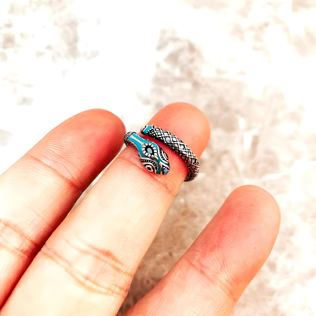 Anillo Serpiente Azul