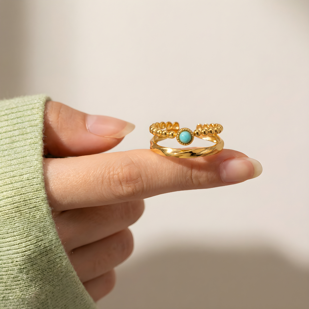 Anillo Amuleto Amazonita – Equilibrio