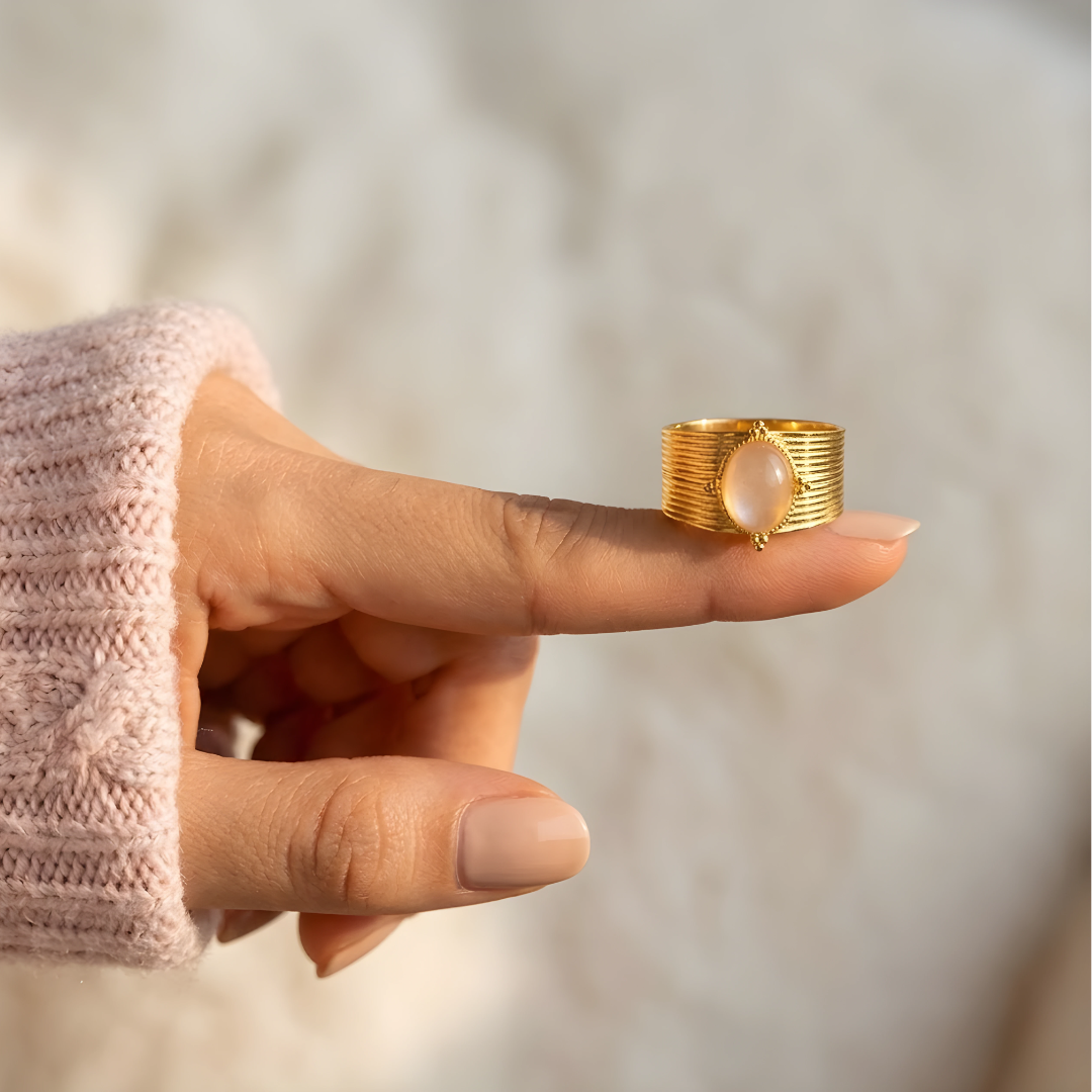 Anillo Amuleto- Cuarzo Rosa