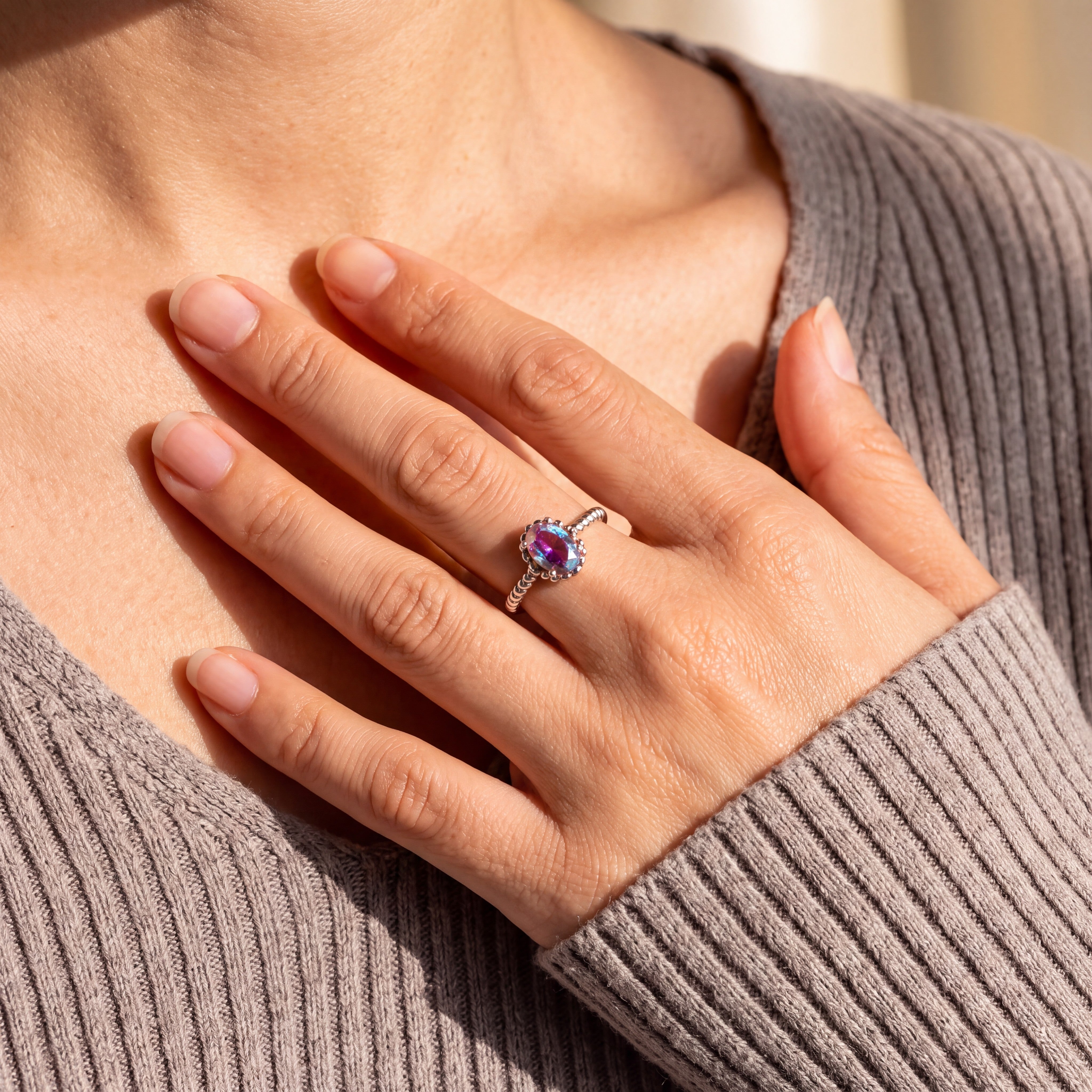 Anillo Topacio Místico