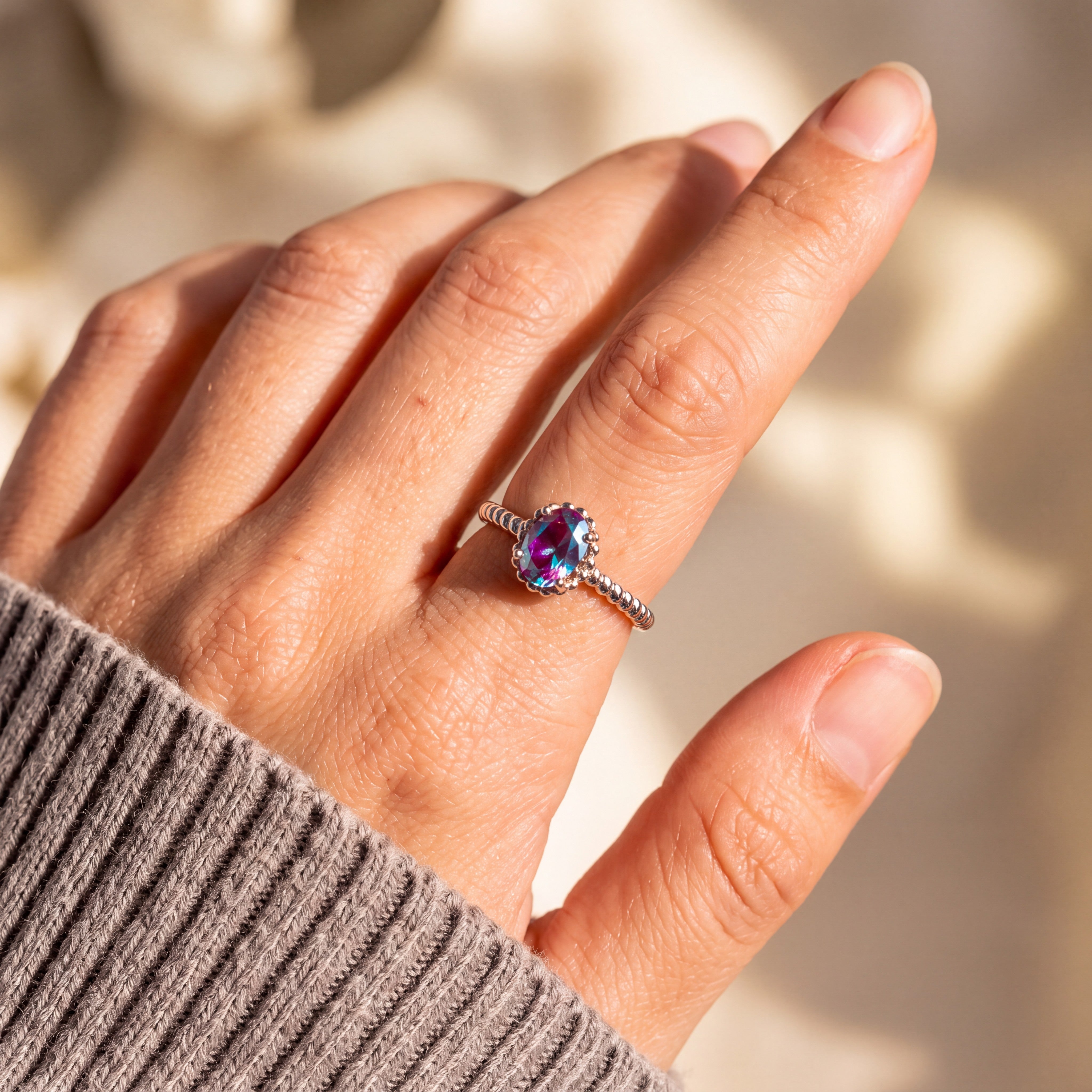 Anillo Topacio Místico