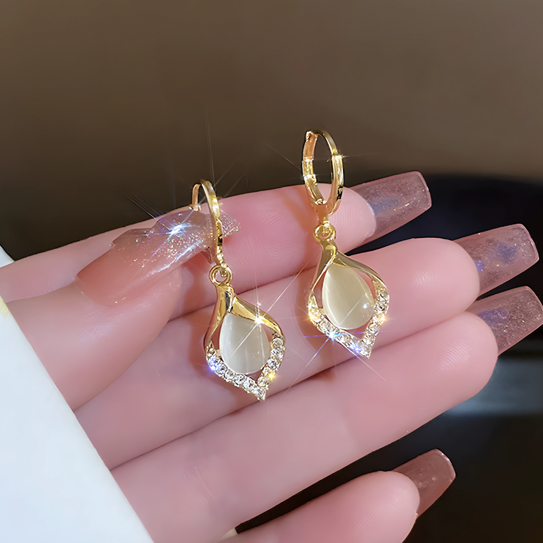 Aretes Crystal Diamond  - Plata de ley 925