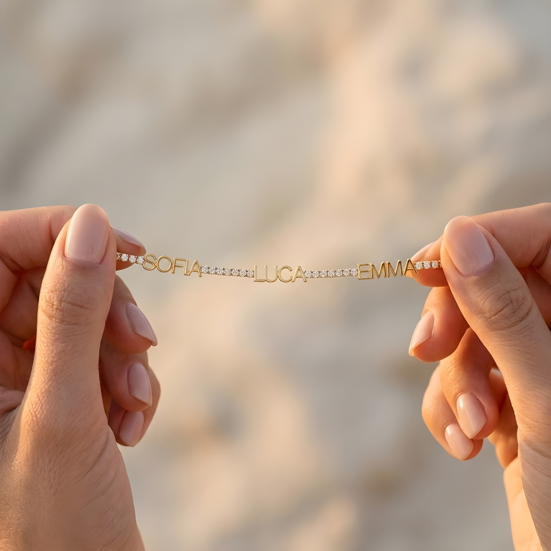 Pulsera Tennis - Personalizada con Nombres
