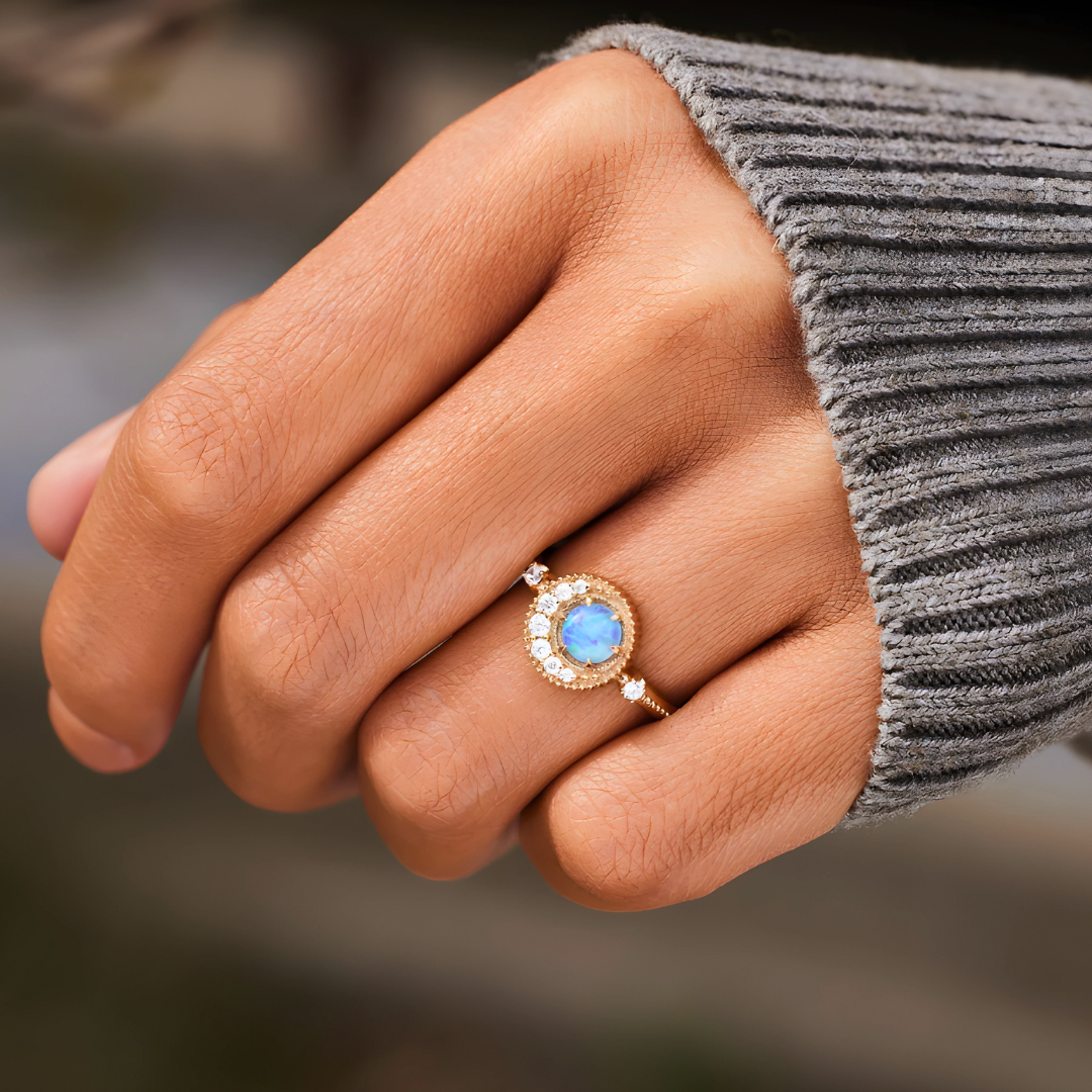 Anillo Piedra Lunar