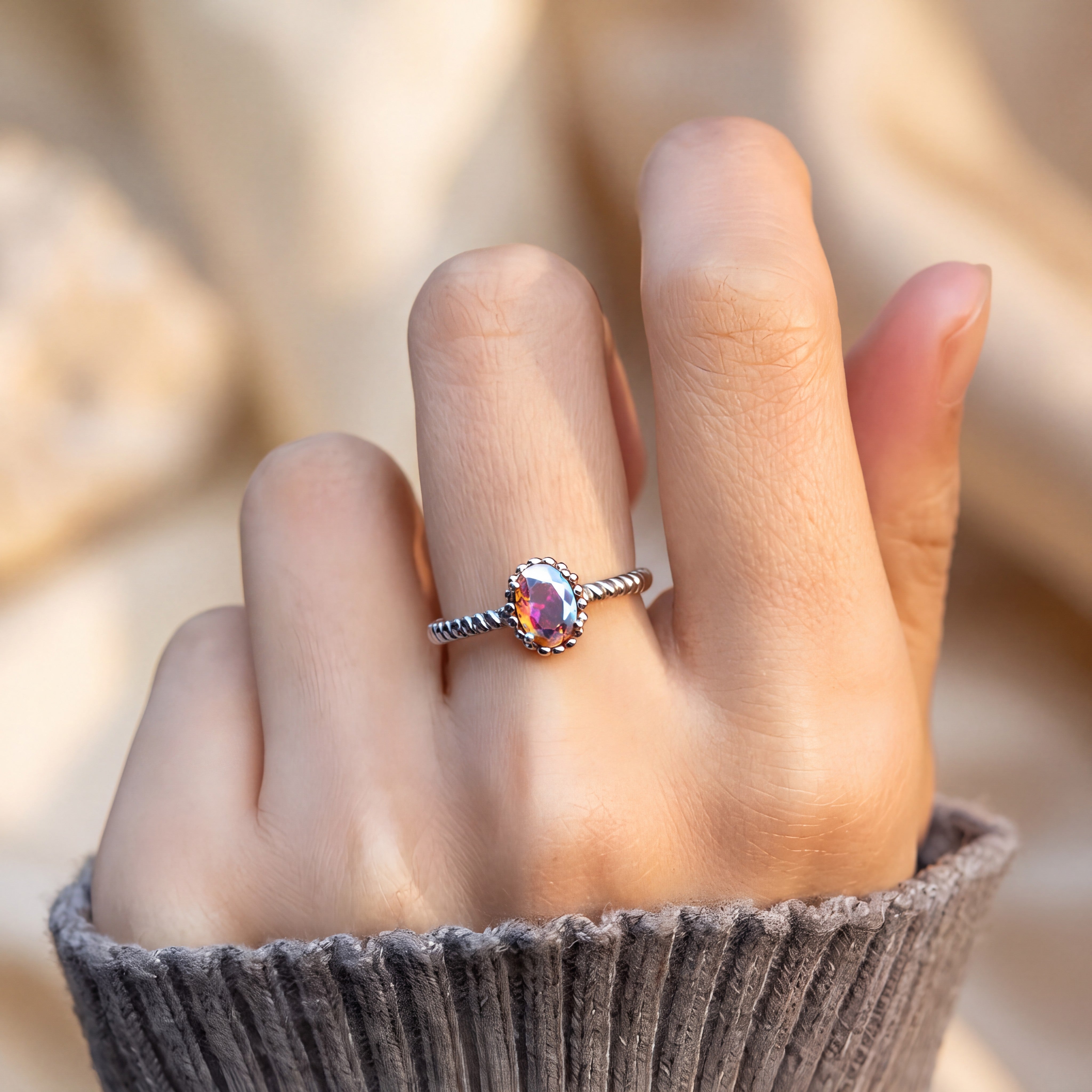 Anillo Topacio Místico