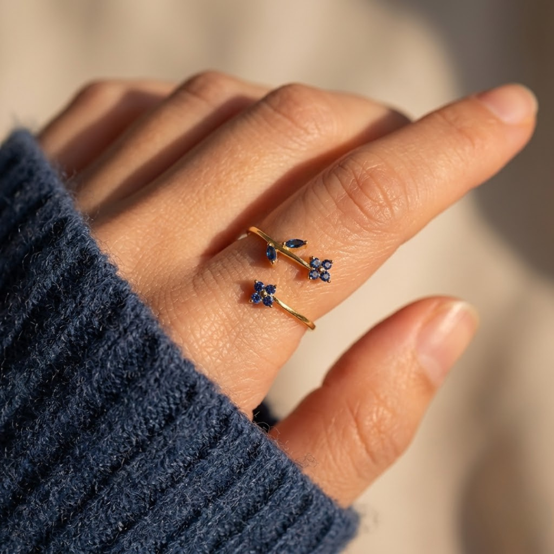 Anillo Flora Zafiro