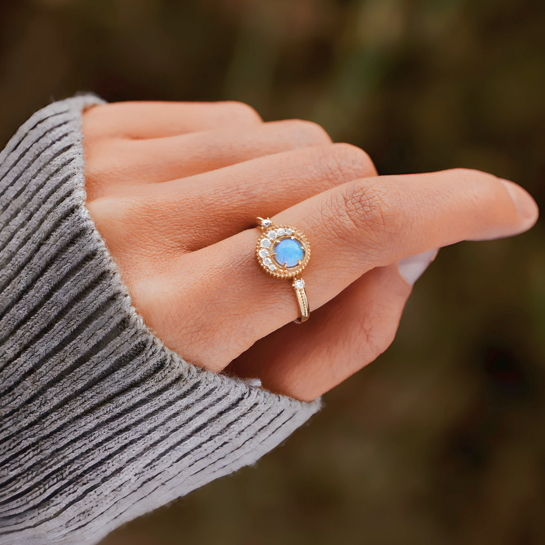 Anillo Piedra Lunar