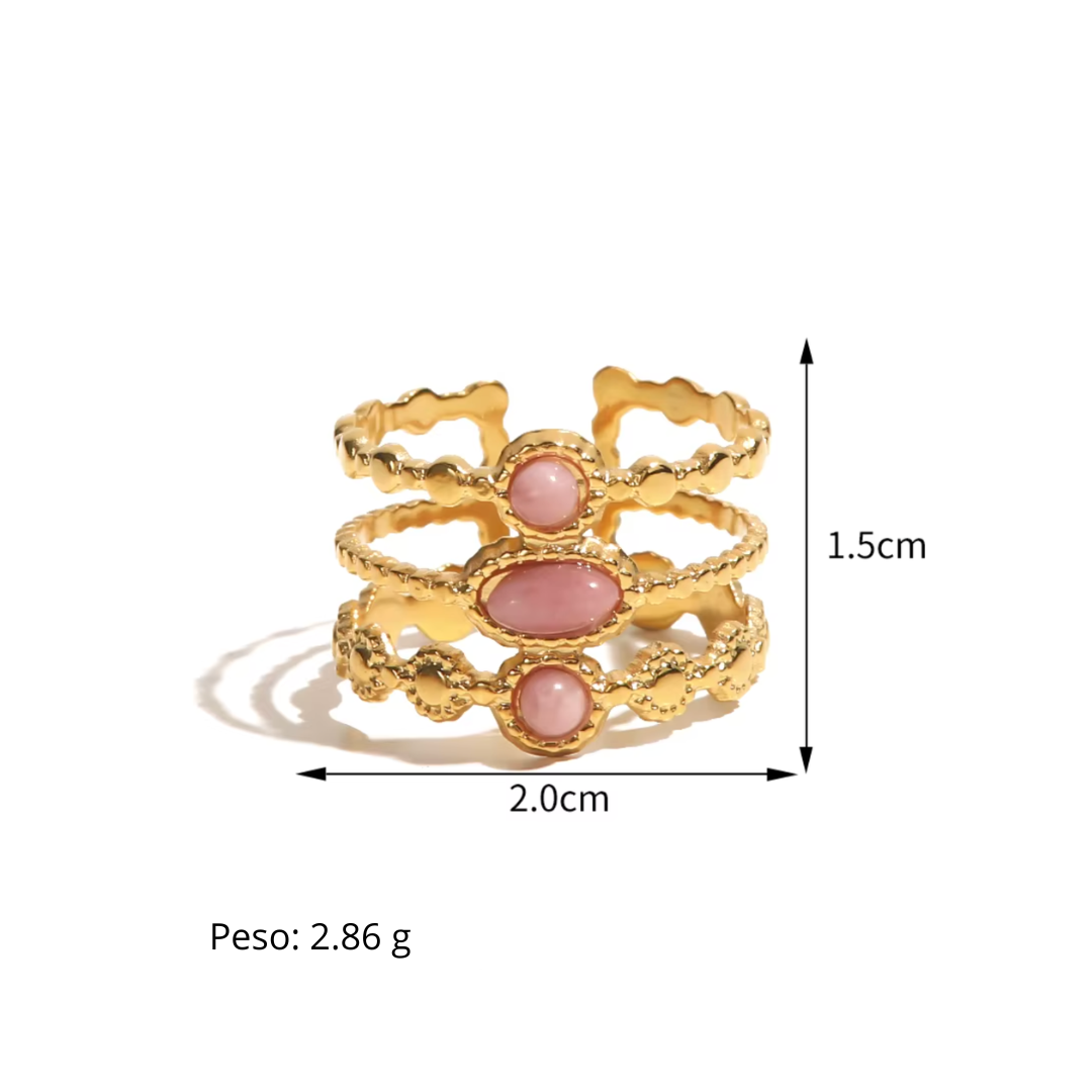 Anillo Amuleto Ópalo Rosa