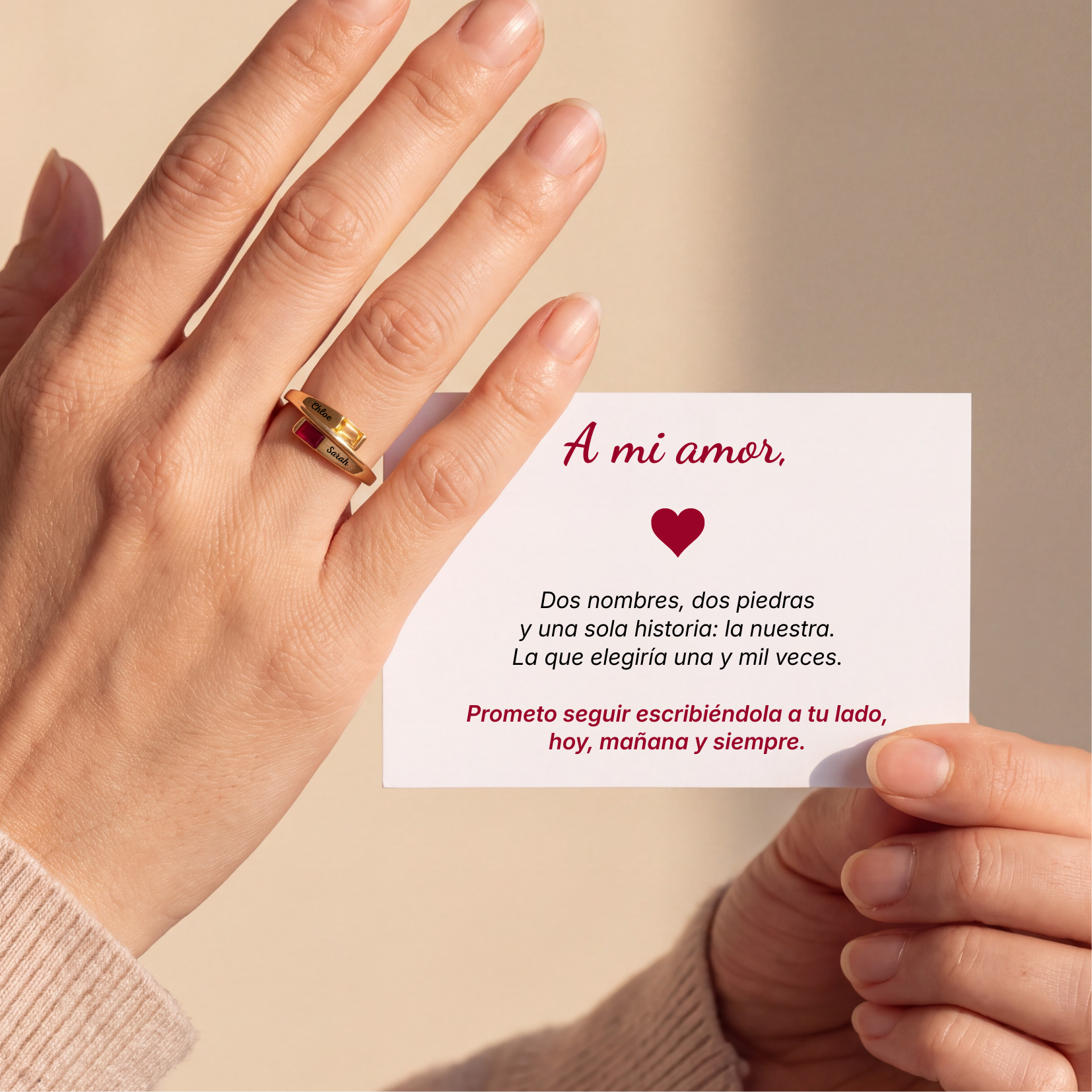 Anillo El Día que Llegaste – Personalizado