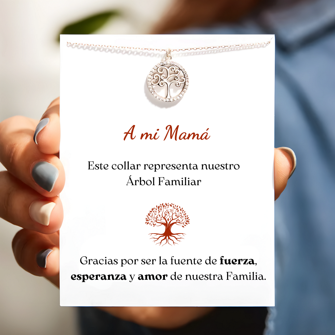 Collar Árbol de la Familia - A mi Mamá