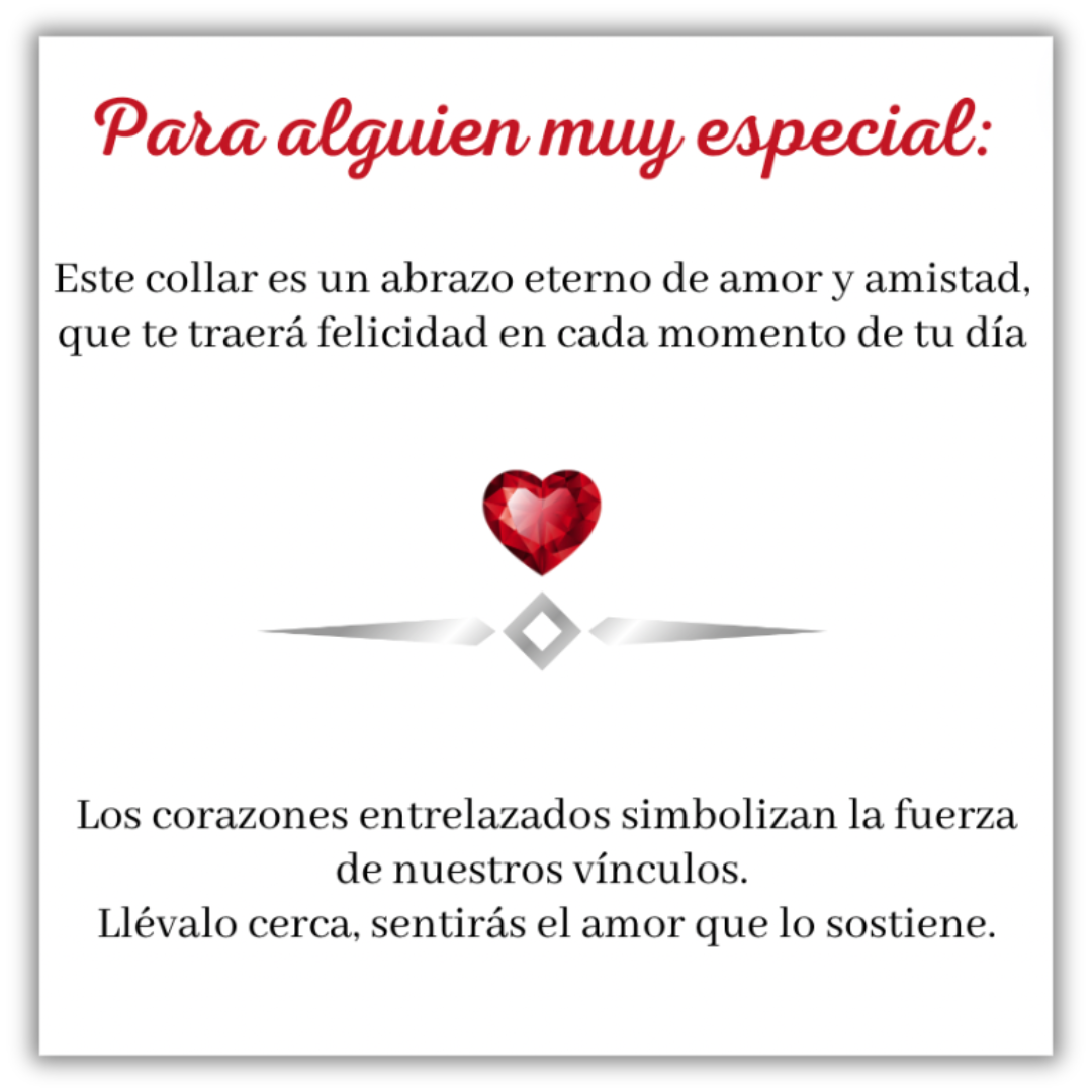 Collar Corazones Entrelazados - Amor y Amistad