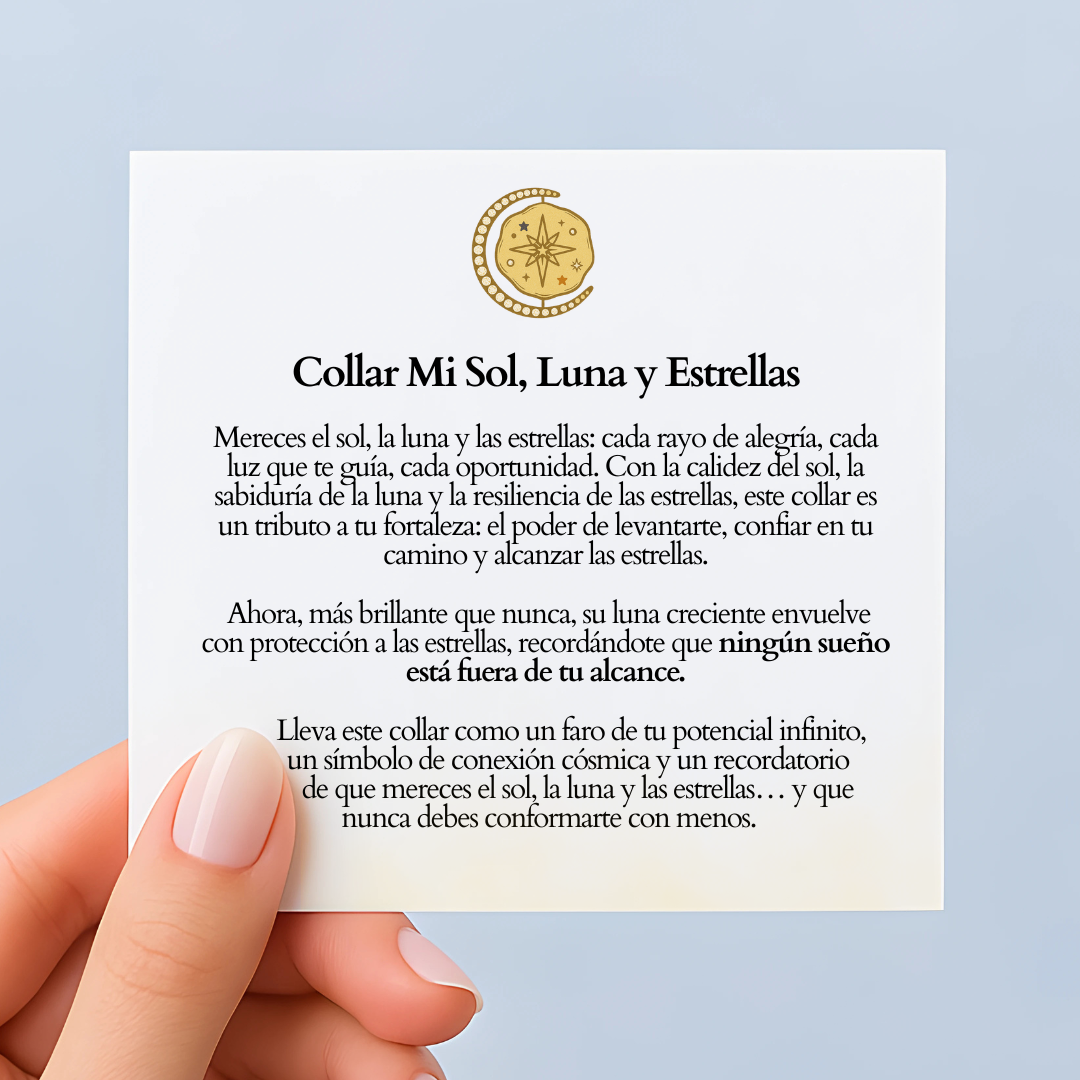 Collar Mi Sol, Luna y Estrellas
