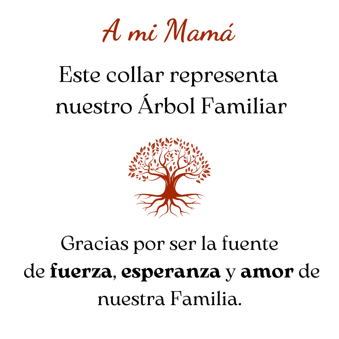 Collar Árbol de la Familia - A mi Mamá