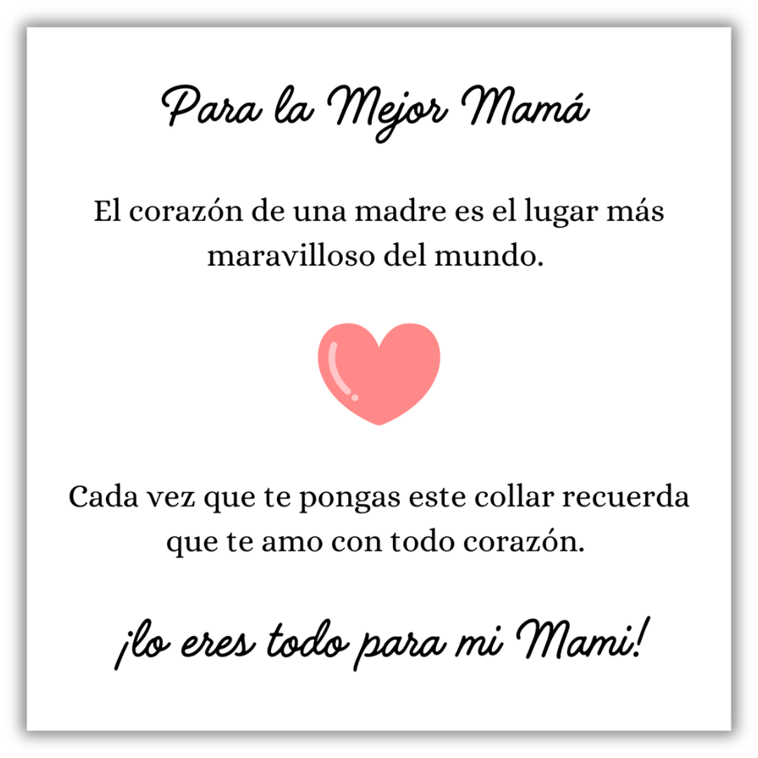 Collar personalizado con piedra de nacimiento - A mi Madre