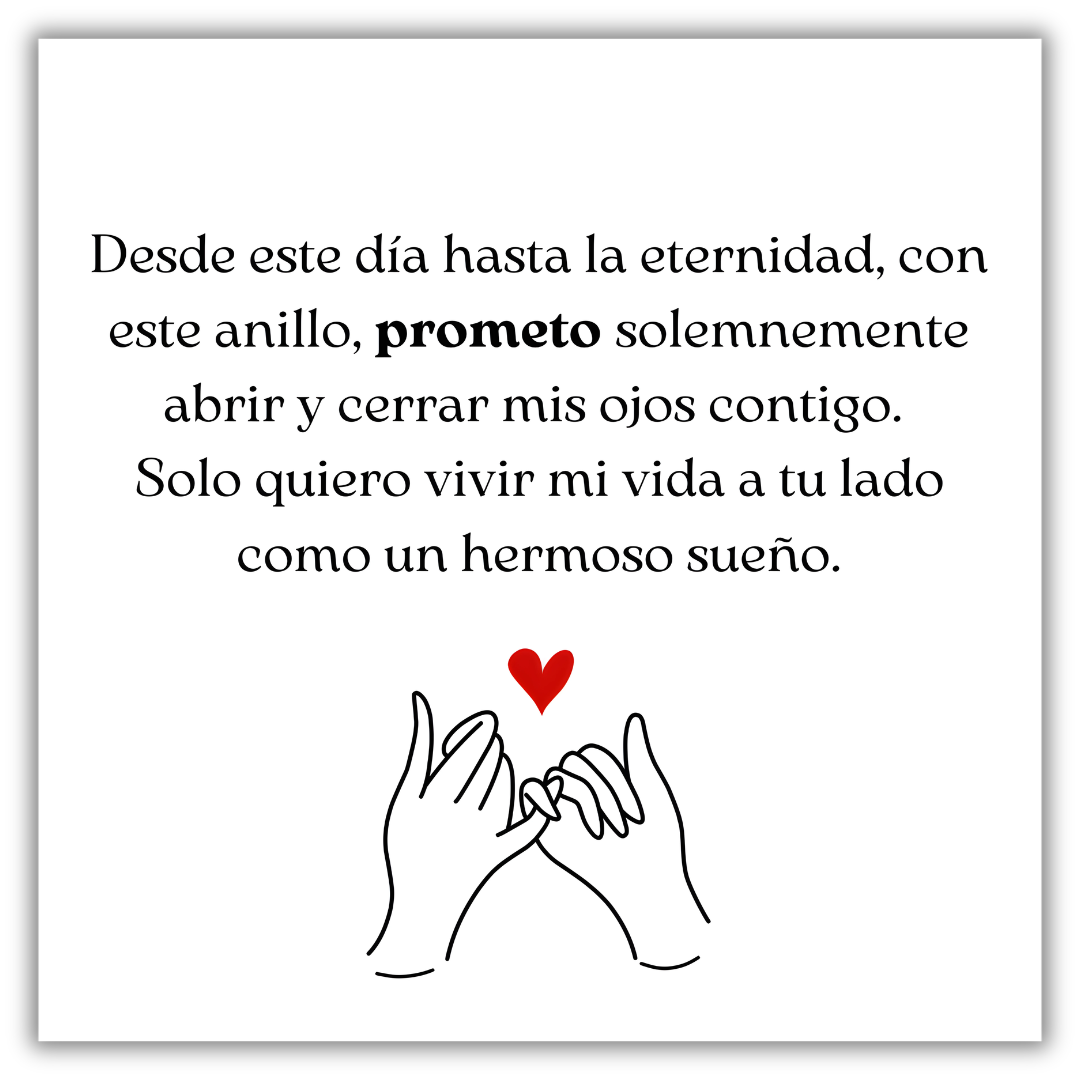 Anillo Promesa de Amor- Juego de anillos de pareja