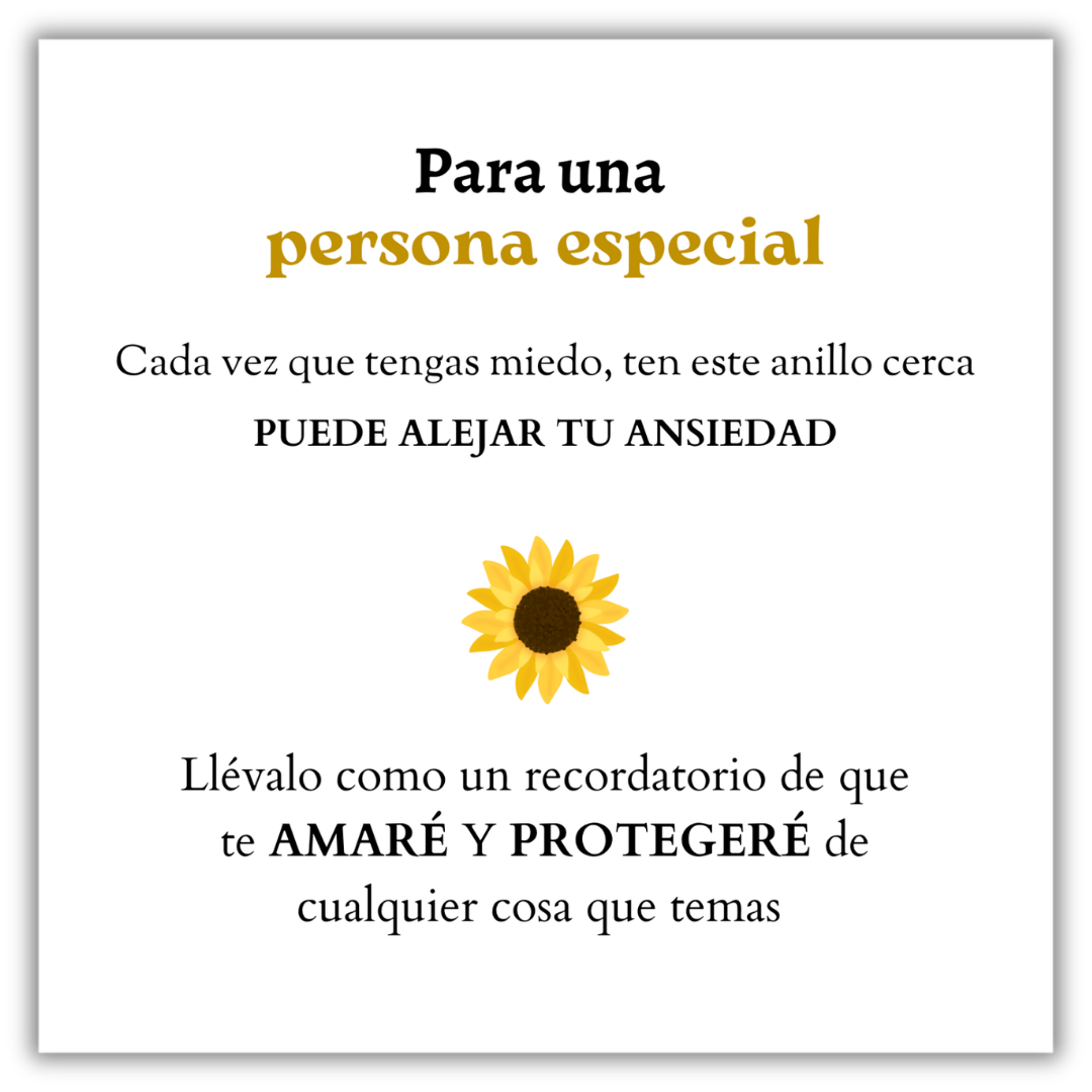 Anillo Girasol Brillante - Amor y Amistad