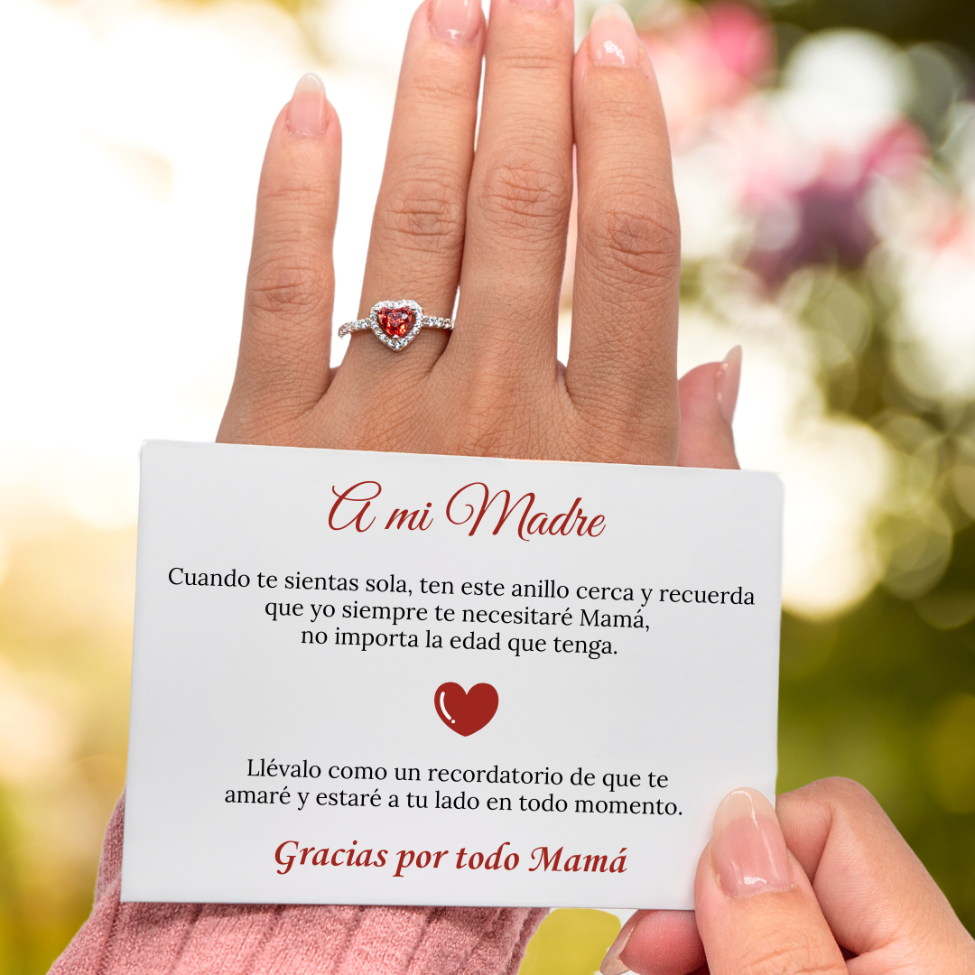 Anillo de Promesa Eterna A mi Madre