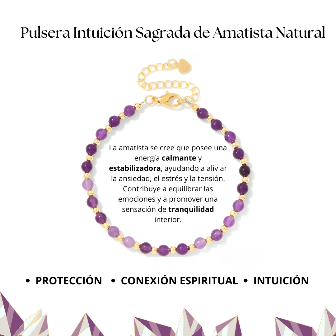 Pulsera Intuición Sagrada de Amatista Natural