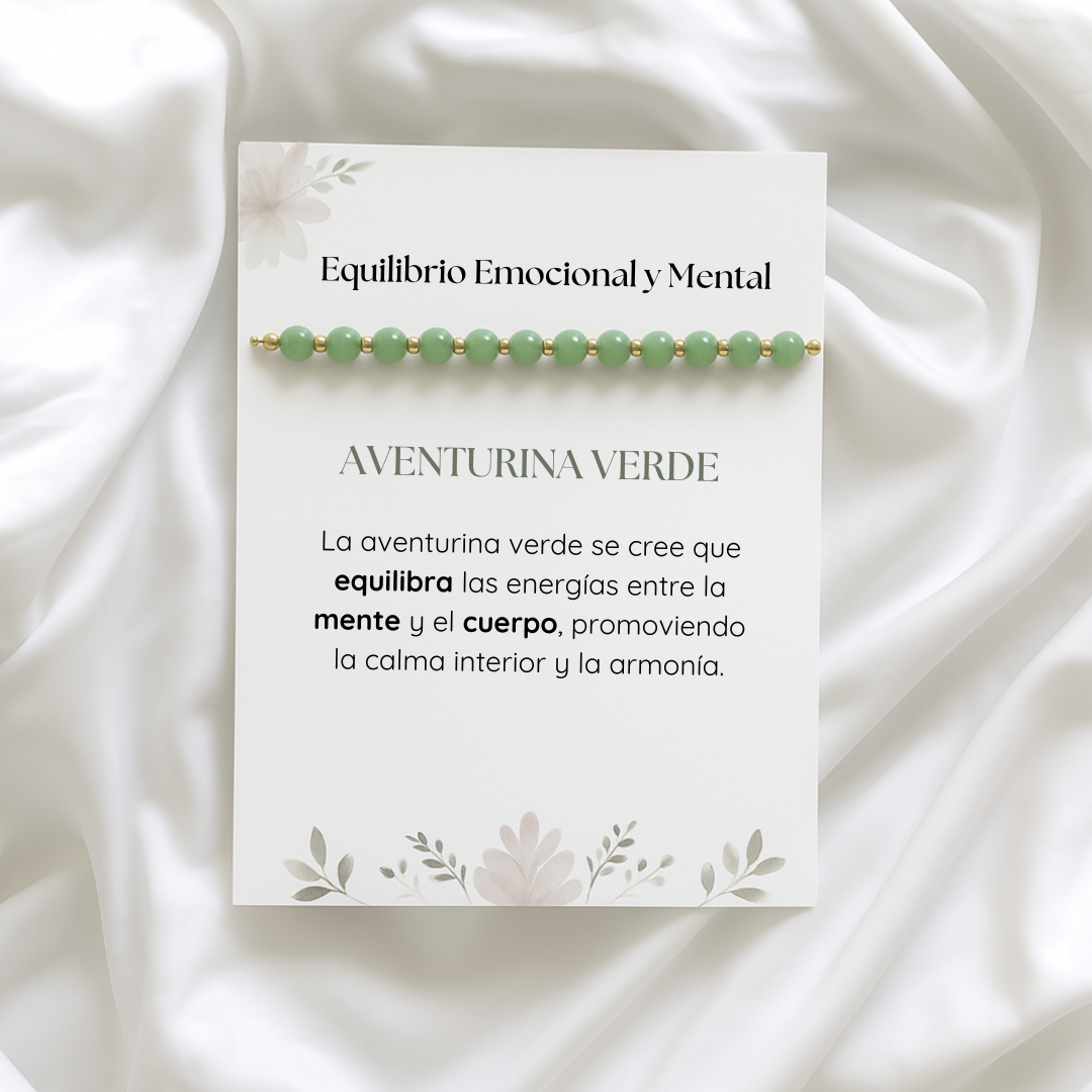 Pulsera Equilibrio Interior - Aventurina Verde Natural