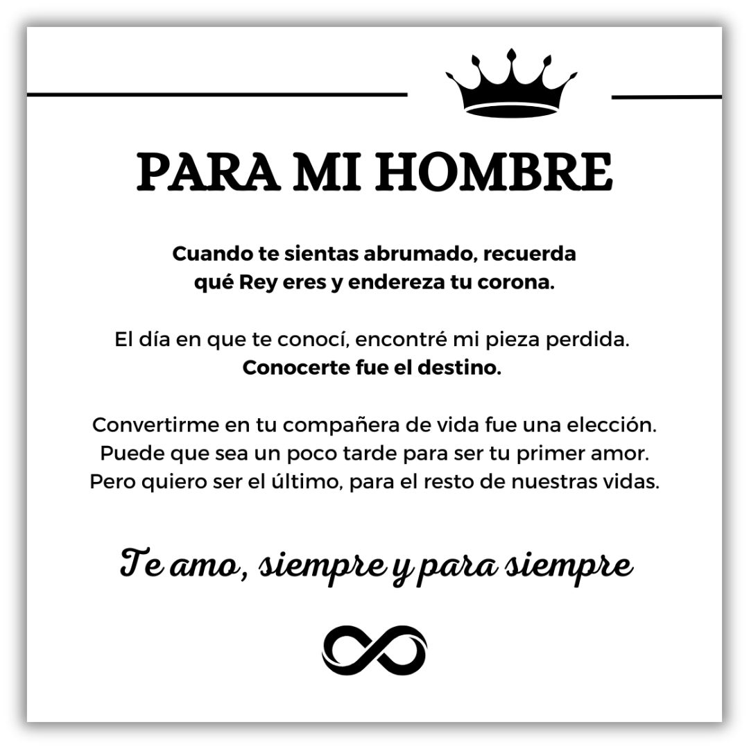 Pulsera Infinito-Para mi Hombre