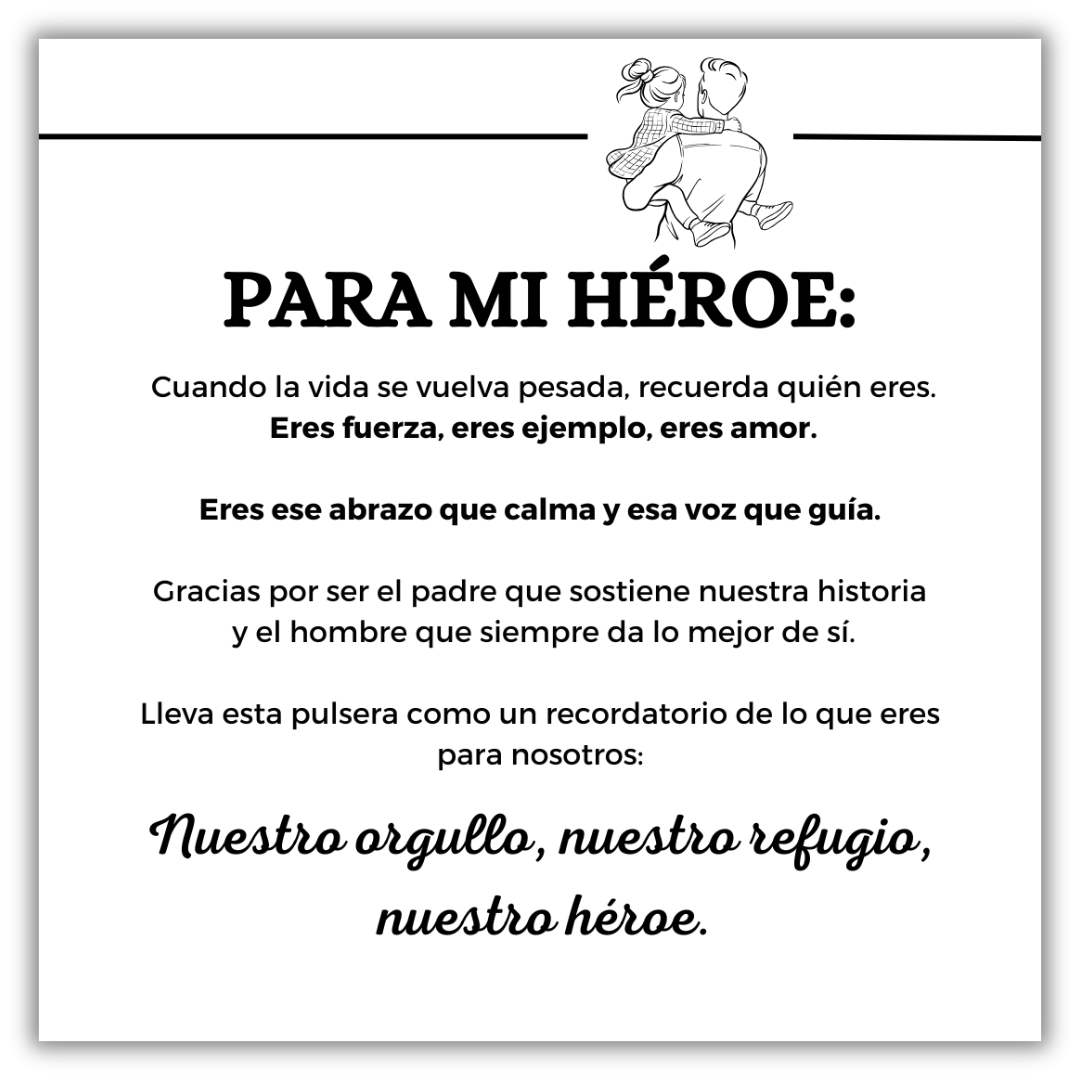 Pulsera Mi Héroe – Personalizable con Nombres