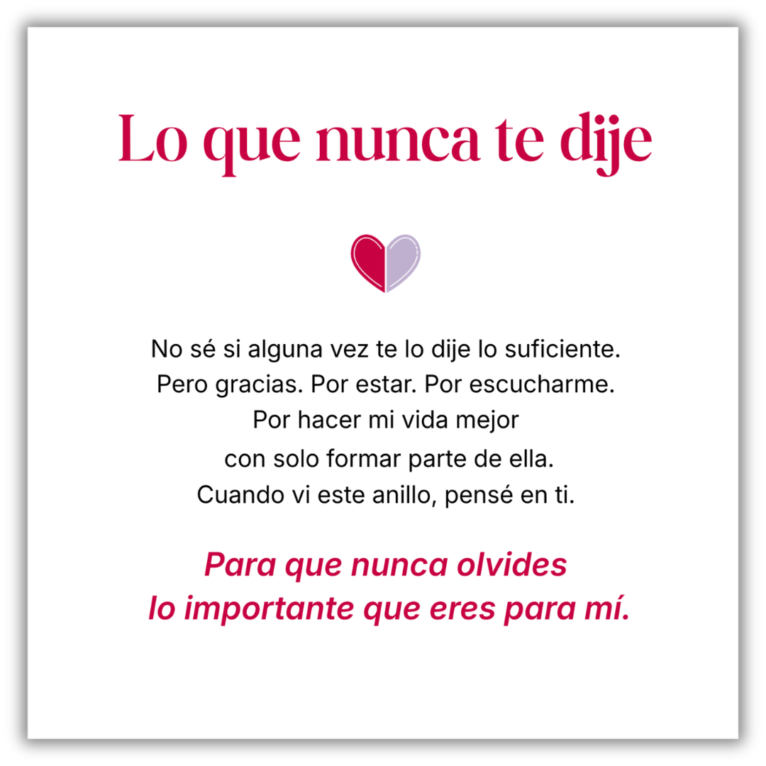 Anillo Lo Que Nunca Te Dije