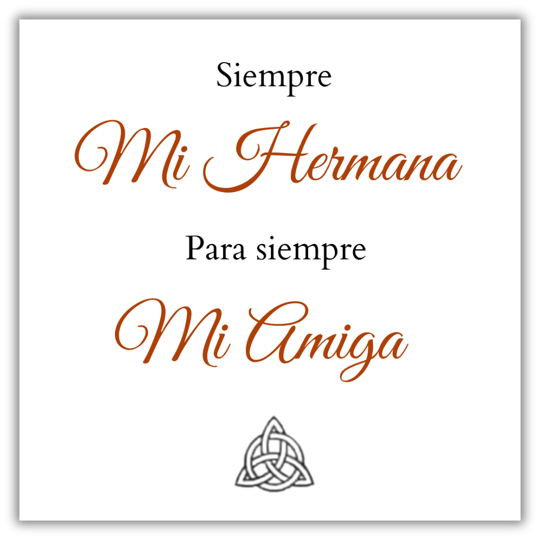 Anillo Vínculo - Hermana y Amiga