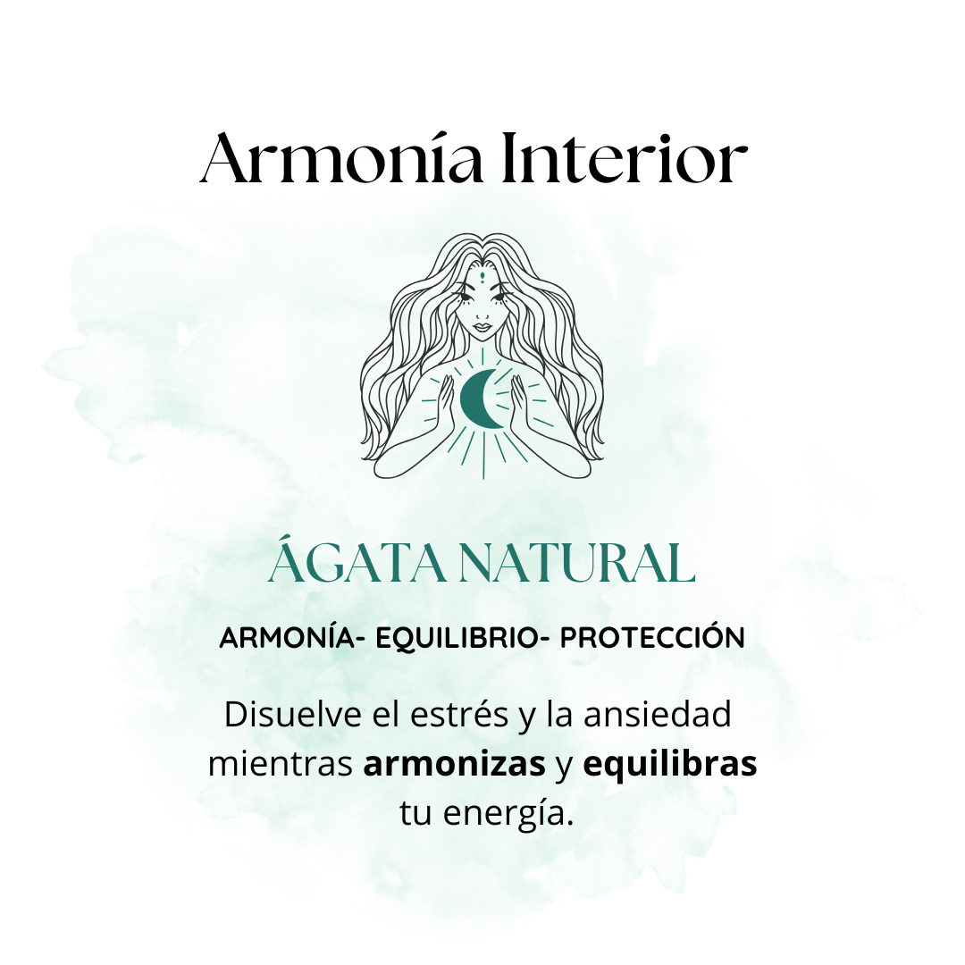 Pulsera Armonía Interior de Ágata Natural