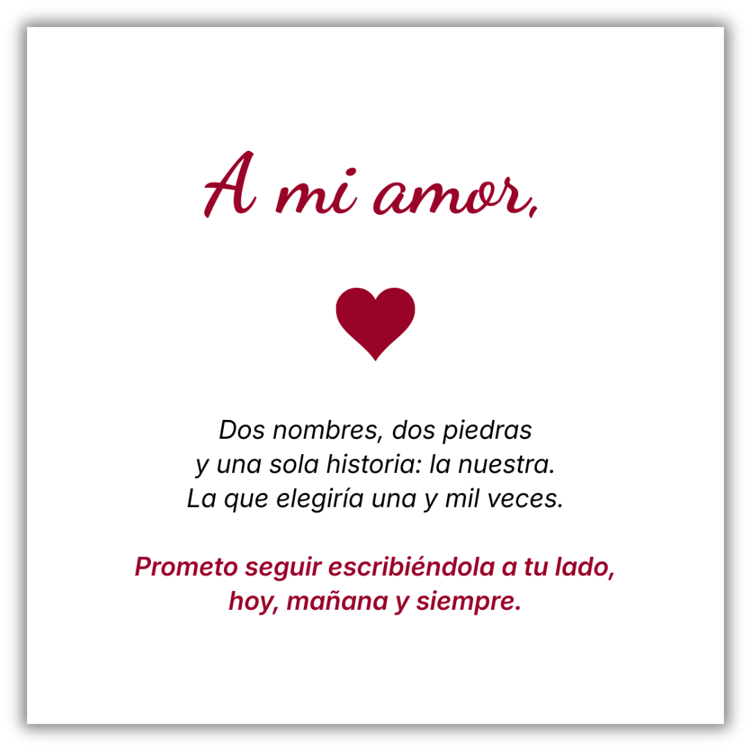 Anillo El Día que Llegaste – Personalizado