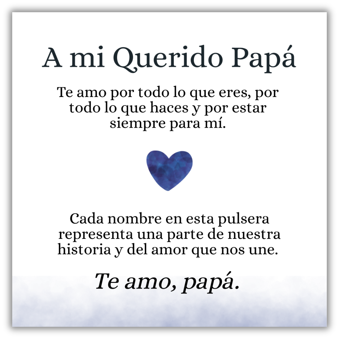 Pulsera Te Amo, Papá