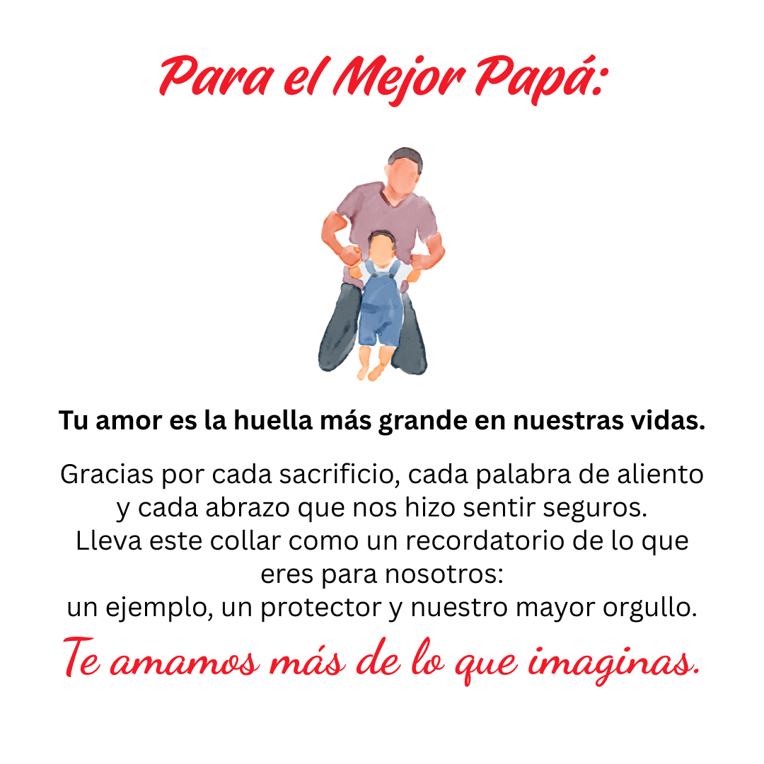 Collar Te Queremos Papá – Con Nombres
