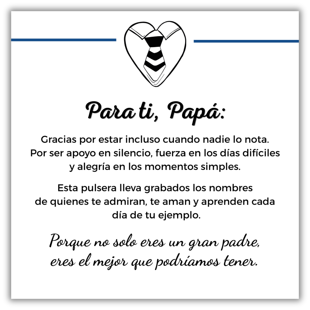Pulsera El Mejor Papá- Personalizable
