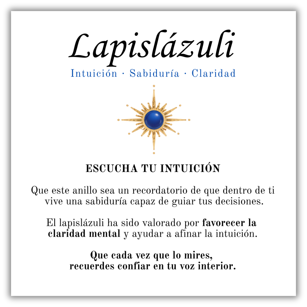 Anillo Intuición- Lapislázuli