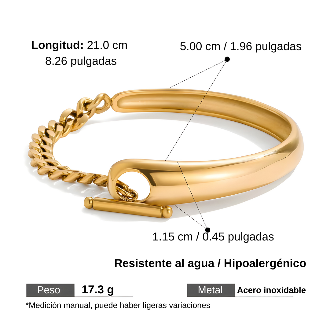 Pulsera Golden Asimétrica