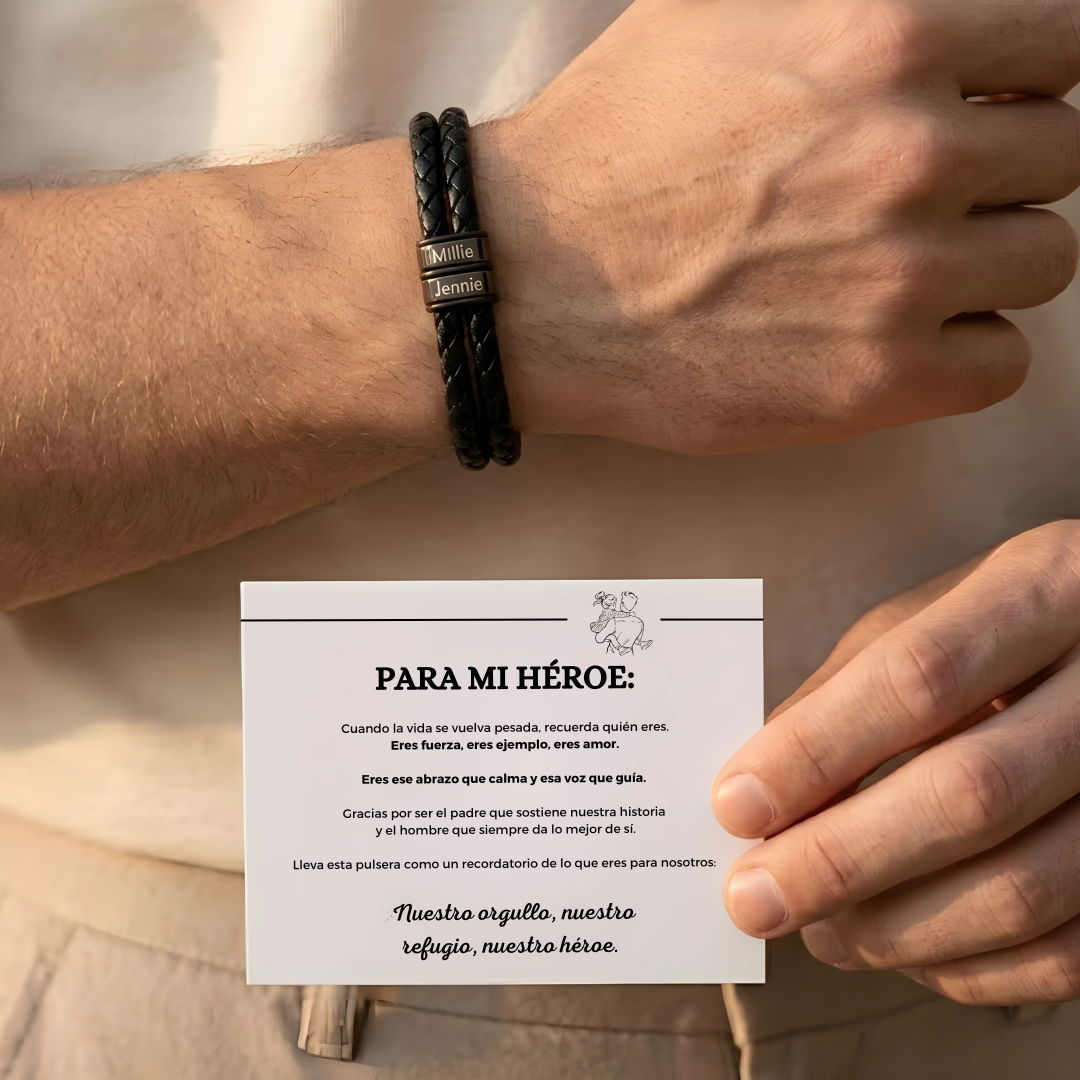 Pulsera Mi Héroe – Personalizable con Nombres