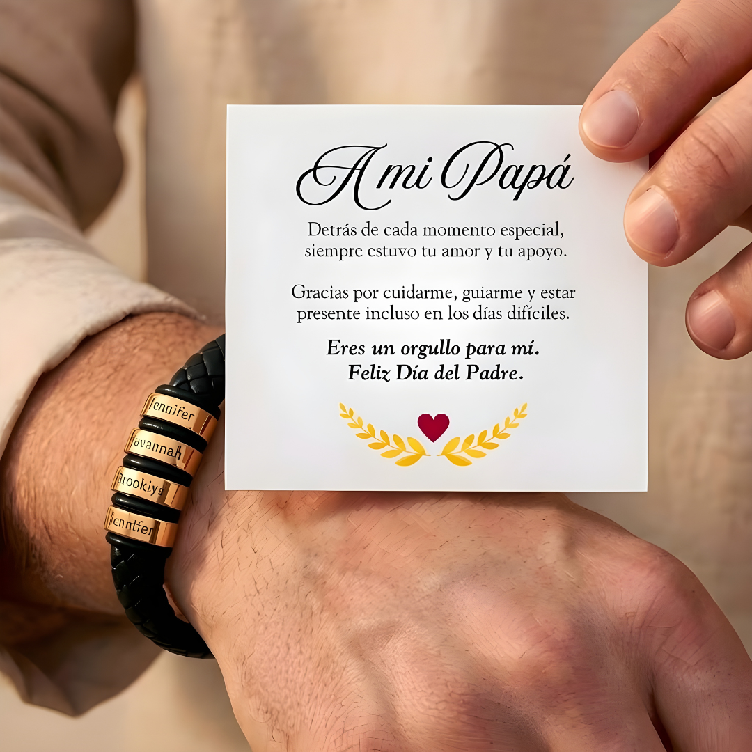Pulsera Papá, Mi Orgullo- Personalizable