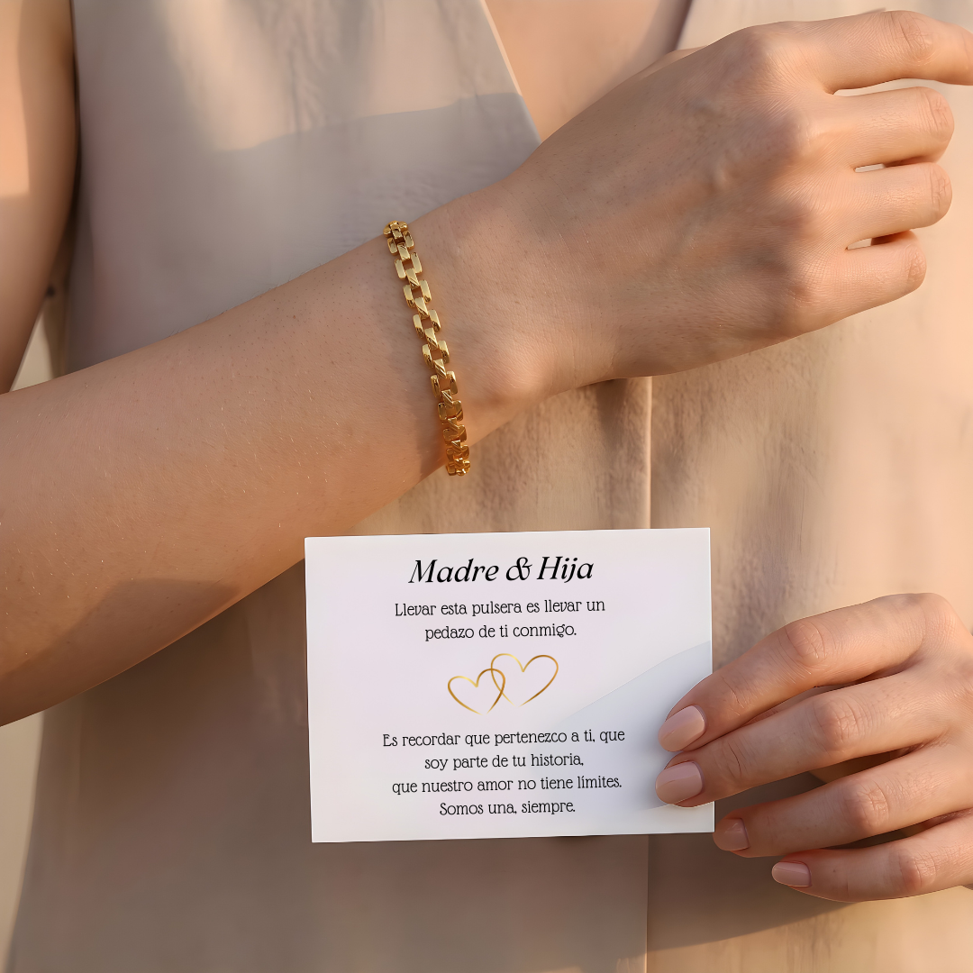 Pulsera Lazo Dorado- Madre & Hija