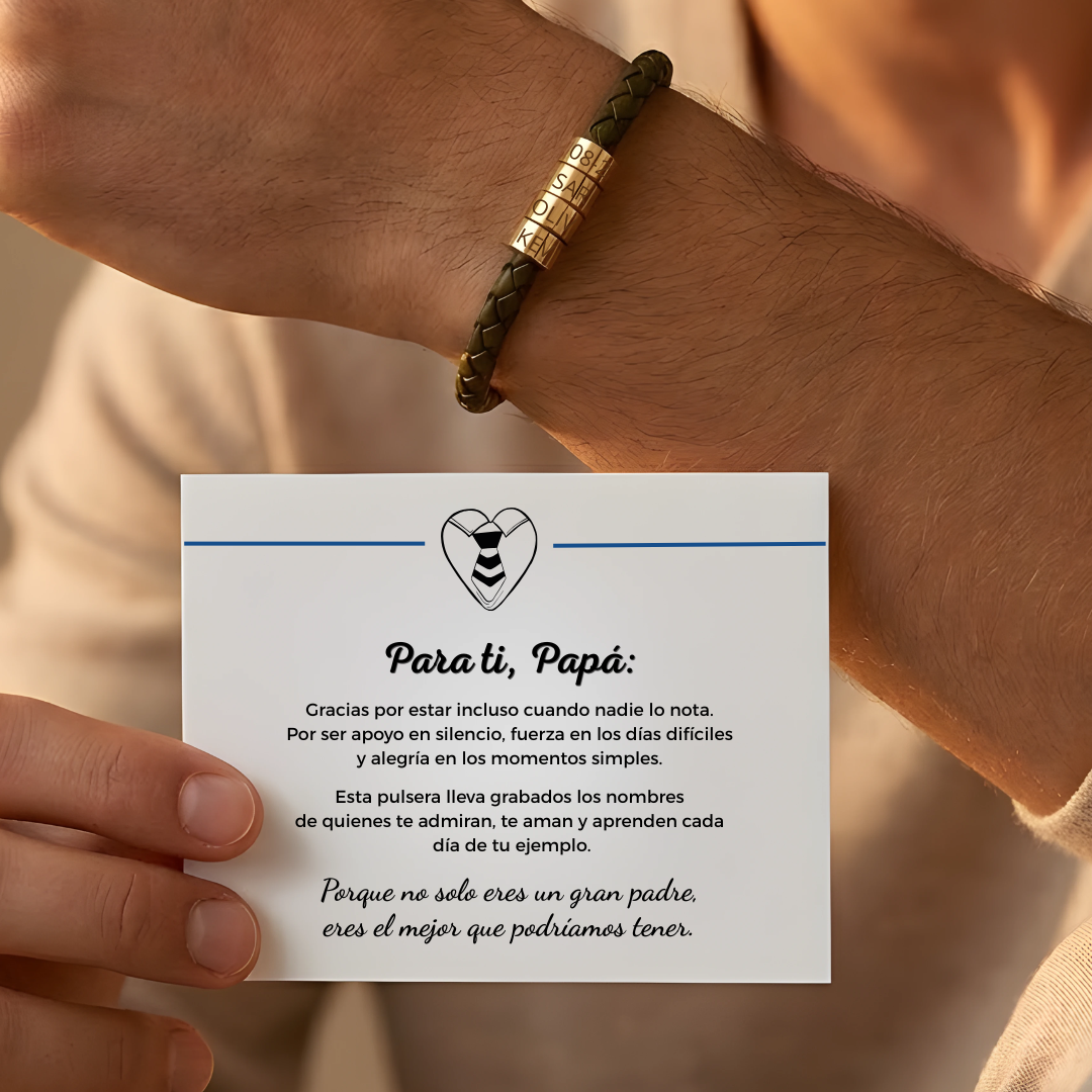 Pulsera El Mejor Papá- Personalizable